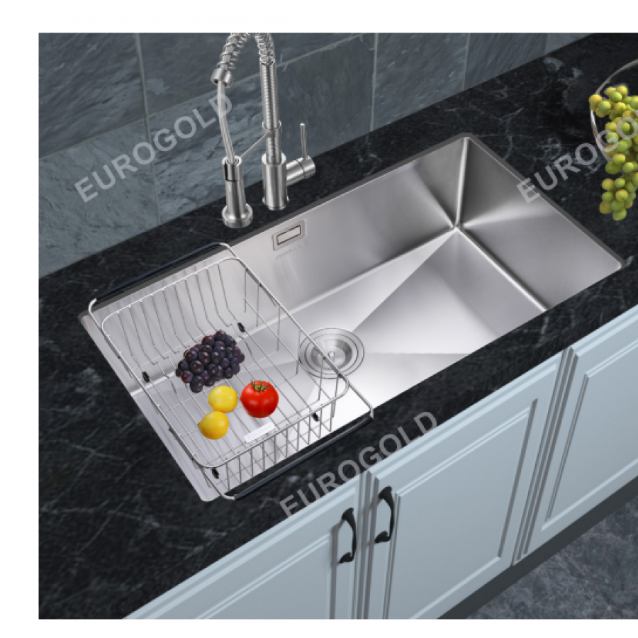 Chậu rửa inox SUS304 kèm khay inox, khay gài dao dày 1.0mm  EUS68045