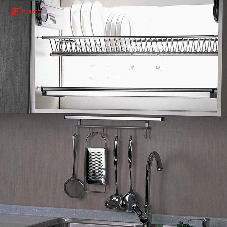 GIÁ BÁT ĐĨA INOX TỦ TRÊN FC28 - 600