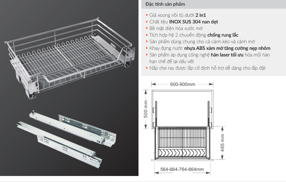 Giá Xoong Nồi  SIRIUS SERIES XP.90S